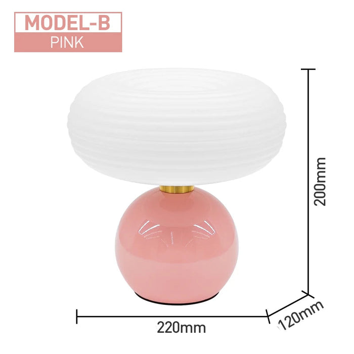 Modern LED Table Lamp – Dimmable Frosted Glass Shade - Samanta Factory