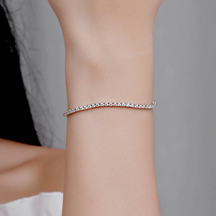 Moissanite Vintage Bracelet – 925 Sterling Silver Unisex Jewelry - Samanta Factory