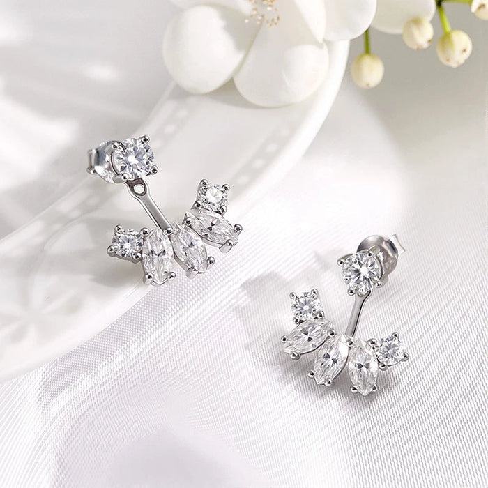 Moissanite Drop Earrings – GRA Certified D Color VVS1 Sparkle SF
