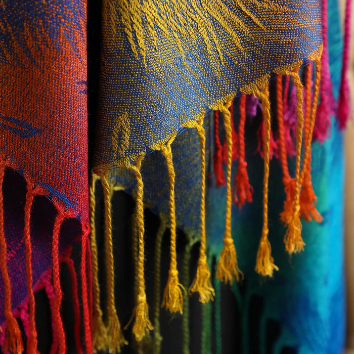 Winter Travel Scarf & Shawl – Oversized Printed Design for Warmth - Samanta Factory