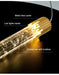 Modern Black & Gold LED Pendant Light – Crystal Rod Design for Ambient Lighting - Samanta Factory