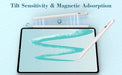 iPad Stylus Pen – Magnetic Tilt Sensitive Palm Rejection Pencil for iPad Pro Air Mini SF