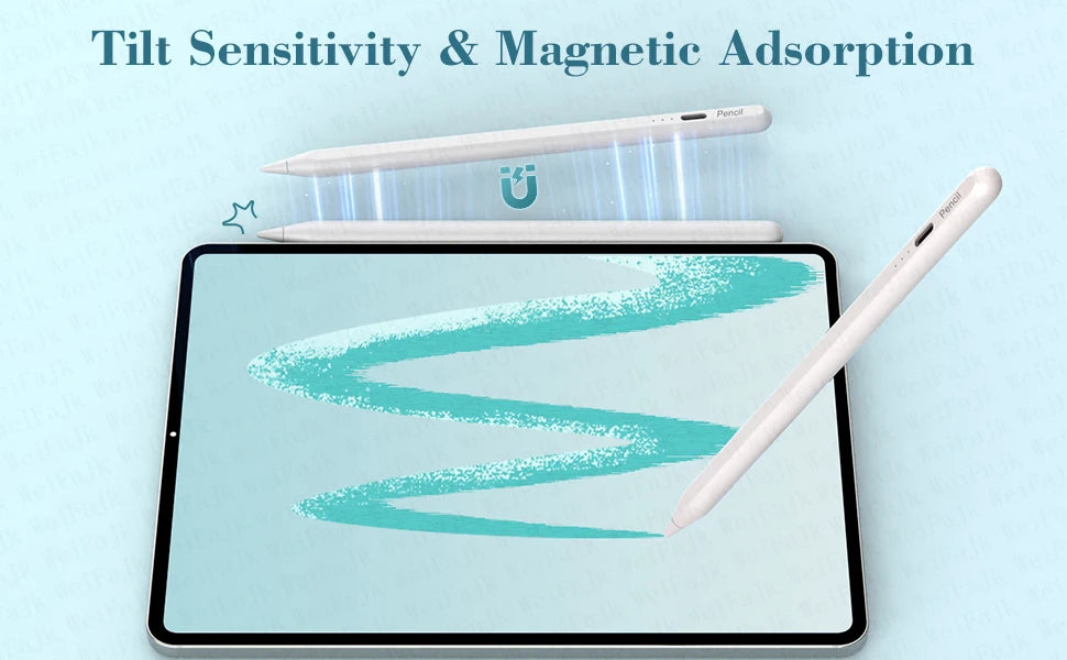 iPad Stylus Pen – Magnetic Tilt Sensitive Palm Rejection Pencil for iPad Pro Air Mini SF
