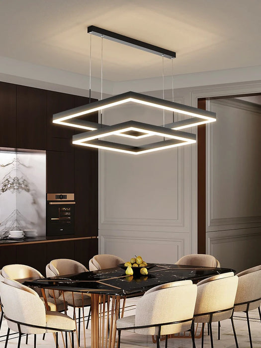 Modern LED Ring Pendant Light – Dimmable Multi-Color Ceiling Fixture for Living & Bedroom Spaces - Samanta Factory