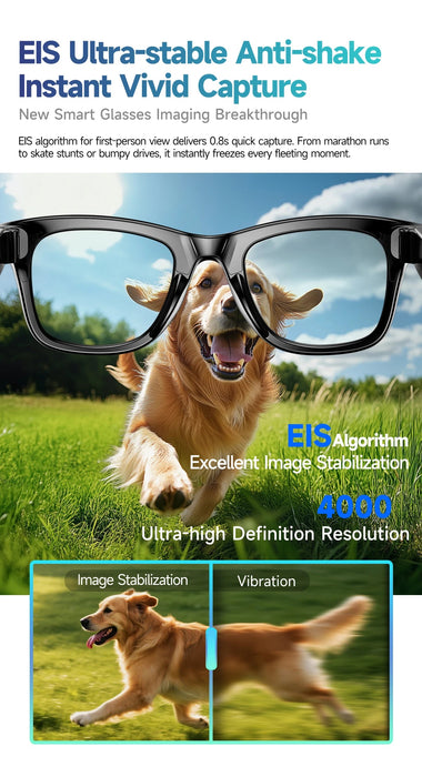 AI Smart Glasses with HD Camera & Translation – Color-Changing Bluetooth Calling Sunglasses SF