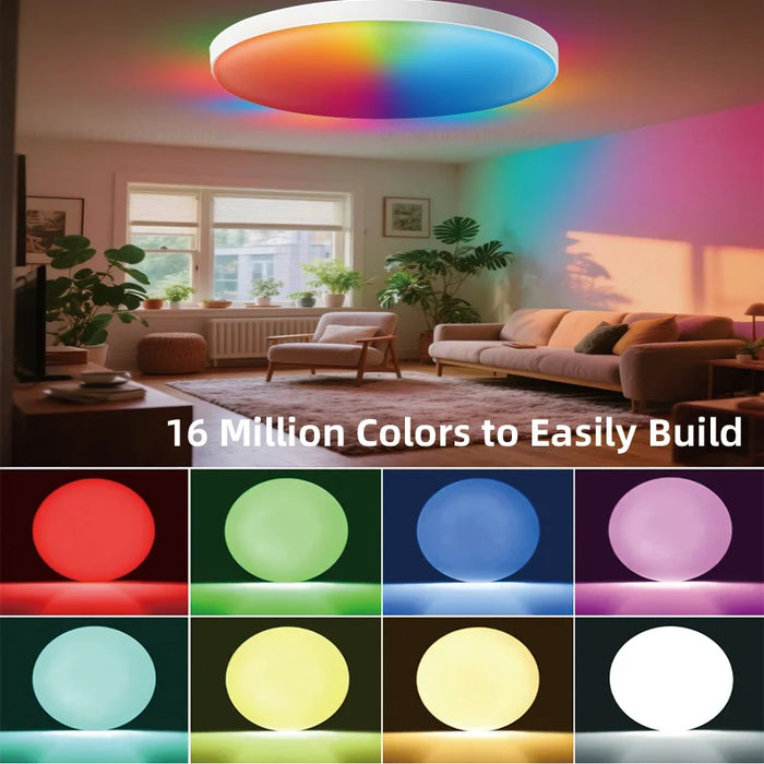 Smart RGB Ceiling Light – WiFi APP Control with Dimmable LED