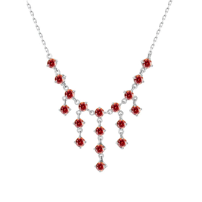 Moissanite Pendant Necklace – Certified 925 Sterling Silver Elegance SF