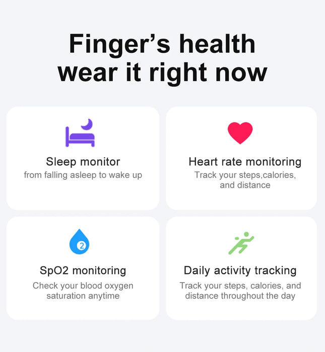 Smart Fitness Ring – Health Tracking with Sleep, Heart Rate & Gesture Control