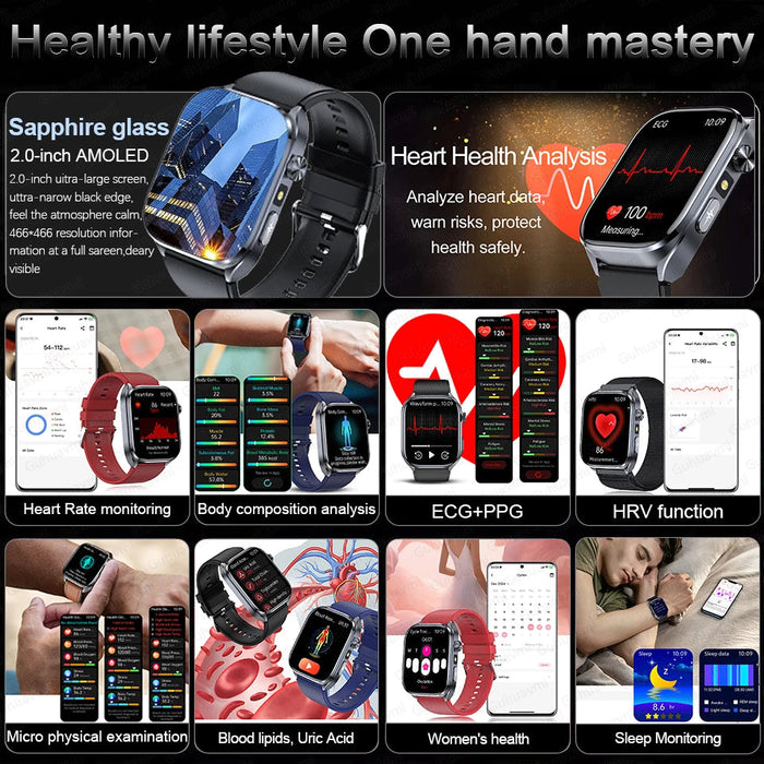 Health Smartwatch – ECG & AI Five-Organ Monitoring SF