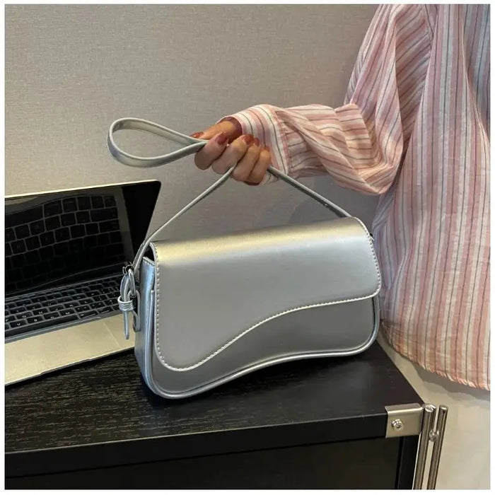 Women’s PU Saddle Bag – Stylish Hasp Closure & Interior Zipper Pocket - Samanta Factory