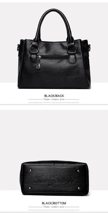 Casual Tote Shoulder & Crossbody Bag – Versatile, Soft PU Leather with Sequined Design - Samanta Factory