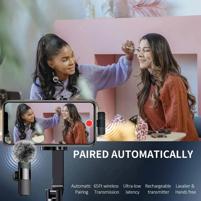 Xiaolo Wireless Lavalier Microphone – Plug & Play Mini Mic for iPhone, Android, Laptop - Samanta Factory