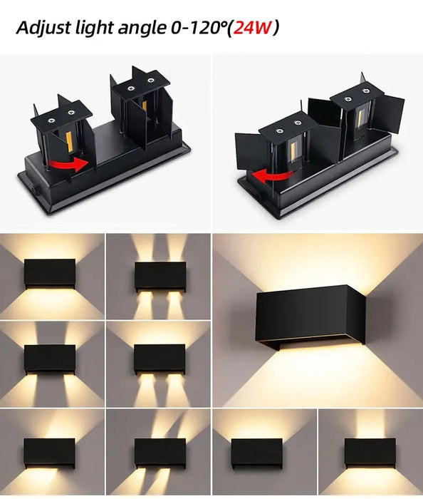 Outdoor LED Wall Light – Adjustable Beam IP65 Waterproof SF