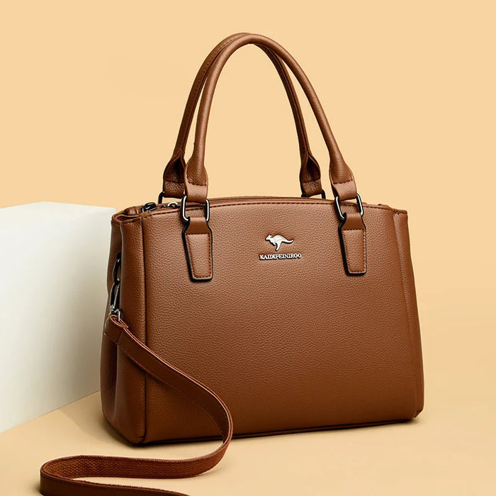 Women’s Vintage Tote Shoulder Bag – Large Capacity Crossbody - Samanta Factory