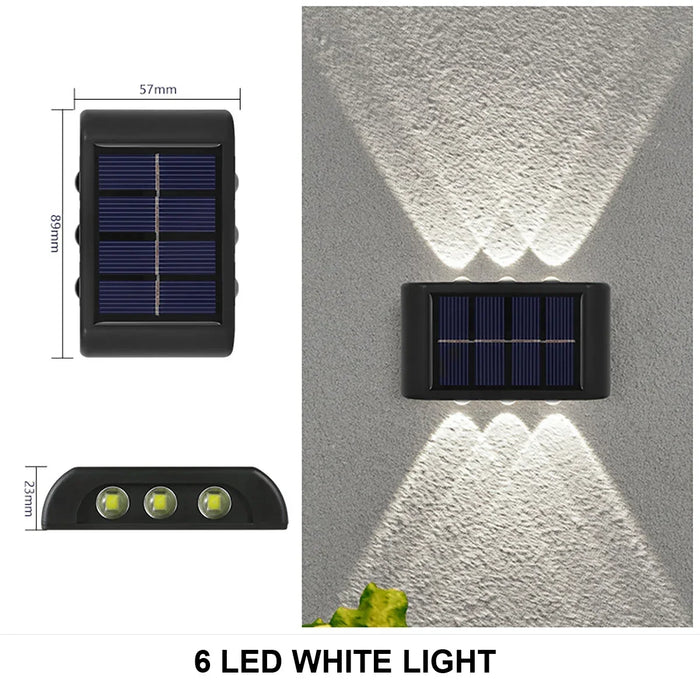 Solar Wall Light – Up & Down Waterproof LED for Modern Outdoor Decor