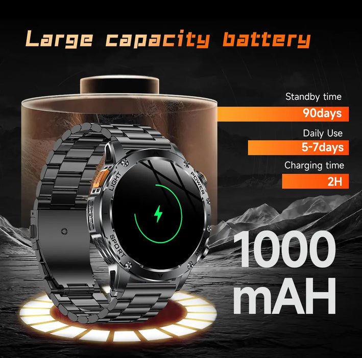 Outdoor Smartwatch – 1000mAh Long Battery & IP69K Waterproof SF
