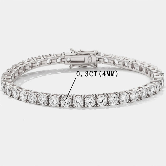 Moissanite Vintage Bracelet – 925 Sterling Silver Unisex Jewelry - Samanta Factory