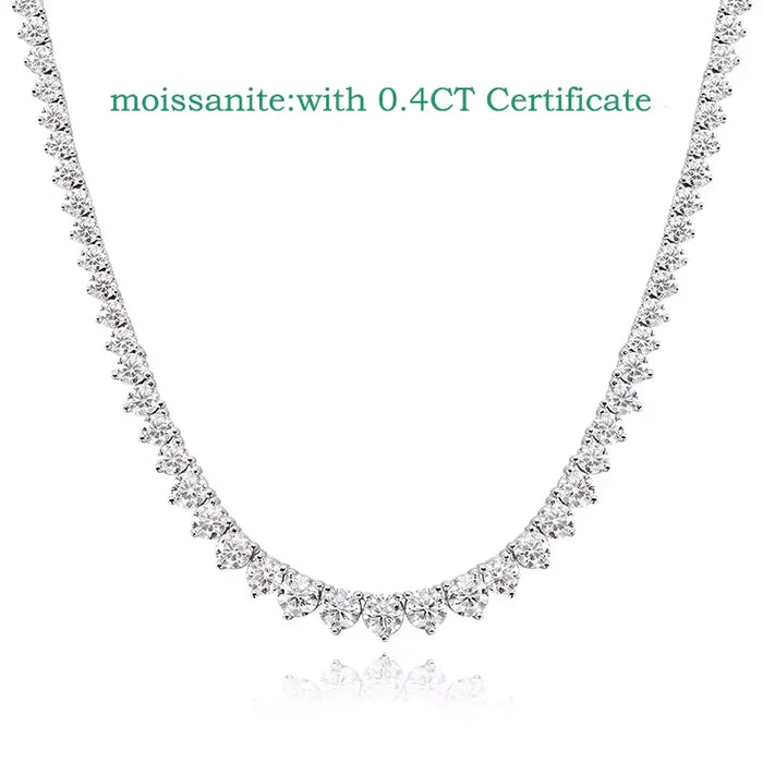 Moissanite Pendant Necklace – D-Color VVS1 Water Drop in 925 Sterling Silver