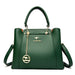 Women’s PU Leather Tote Bag – Fashion Soft Casual Handbag with Zipper Closure - Samanta Factory