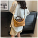 Compact Unisex Barrel-Shaped Crossbody Bag with Modern Flap Design - Samanta Factory