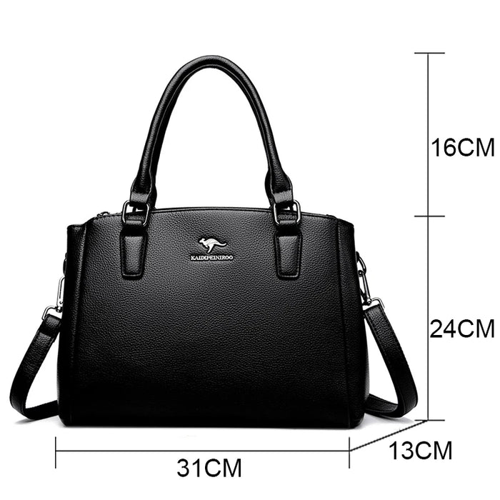 Women’s Vintage Tote Shoulder Bag – Large Capacity Crossbody - Samanta Factory