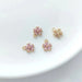 Personalized Sparkling Name Necklace with Floral Charm- Zircon Peach Blossom Pendant SF