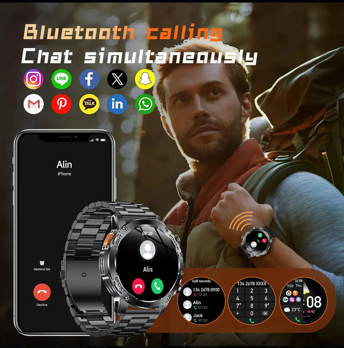 Outdoor Smartwatch – 1000mAh Long Battery & IP69K Waterproof SF