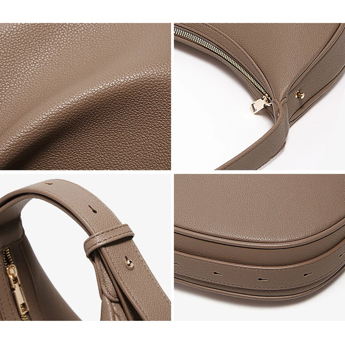 Chic Half-Moon Leather Handbag – Stylish Crossbody Bag for Women, Ideal Gift for Loved Ones - Samanta Factory