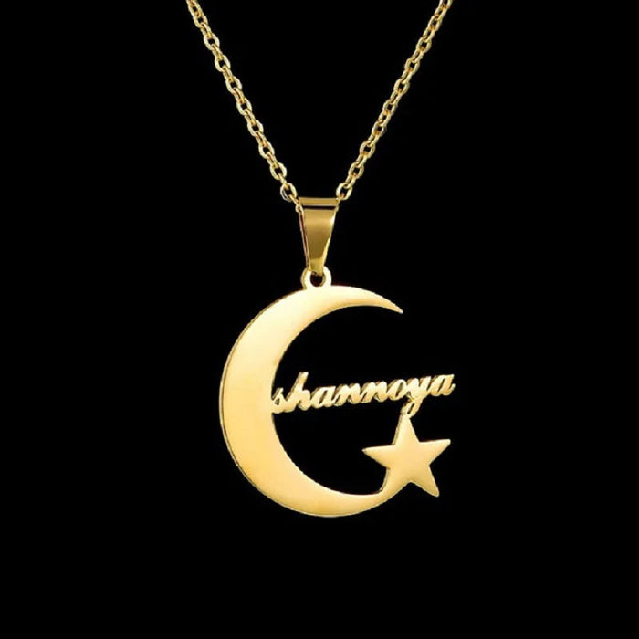 Custom Name Crown Necklace- Trendy Crown Name Necklace in Gold, Silver & Rose Gold SF