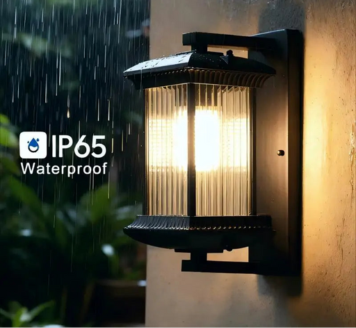 Vintage outdoor LED wall light with waterproof aluminum design and warm lighting
