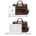 Leather Business Briefcase – Lightweight Men’s Work Tote Bag SF