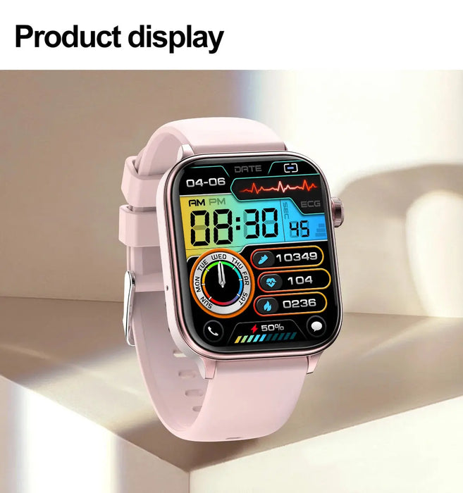 ECG Health Smartwatch – AMOLED Display & AI Voice Calling SF