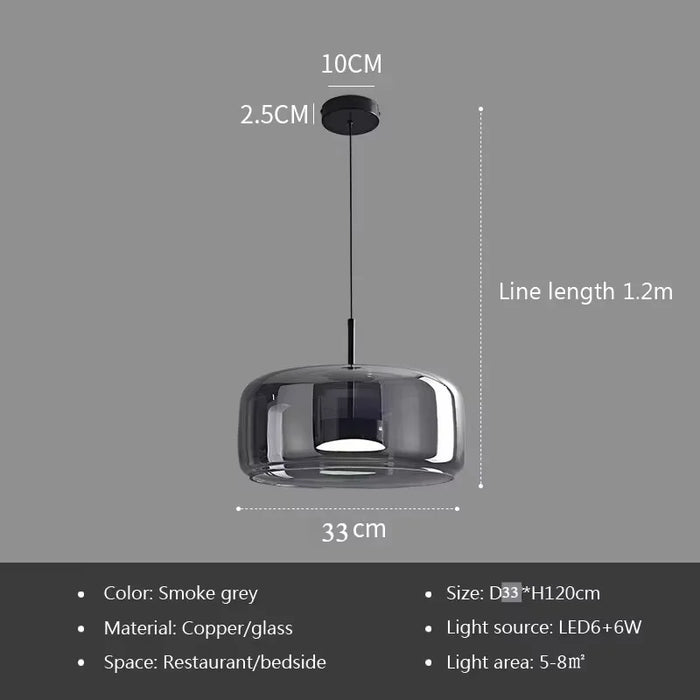 Pendant Light – Nordic Glass Design with Adjustable Height & Warm LED Illumination - Samanta Factory