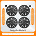 4PCS Wheel Cap Design For Tesla Model Y 2020-2024 19 Inch Right＆Left Hubcaps Cyclone Cover Wheel Cover Replacement Accessories - Samanta Factory
