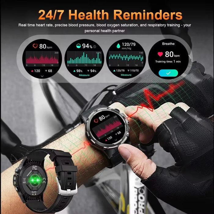 Outdoor Sports Smartwatch – 1.39″ AMOLED, GPS & Swimming Mode SF