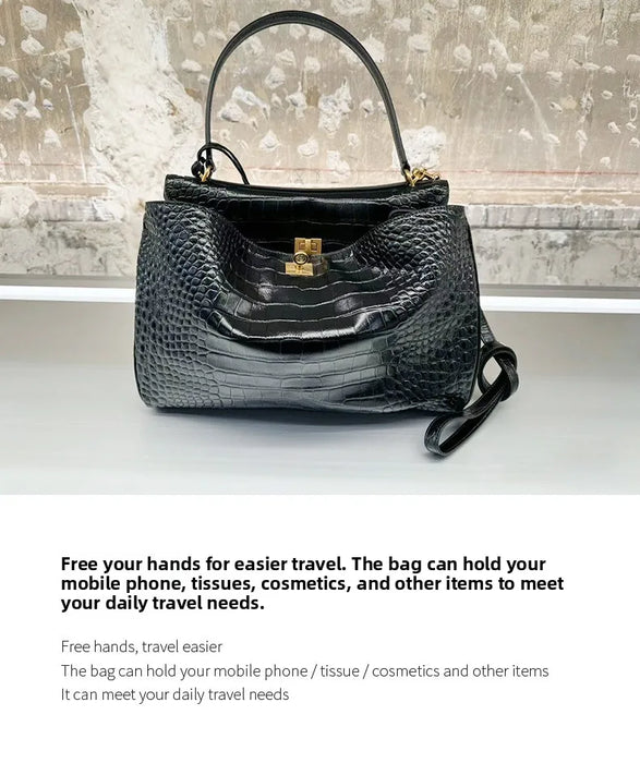 Urban Crossbody Bag - Lock Buckle Minimalist Design