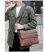 Men’s Business Satchel Bag – Slim PU Leather Shoulder Bag SF