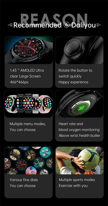 Smart Watch – AMOLED Display with Bluetooth Calling SF