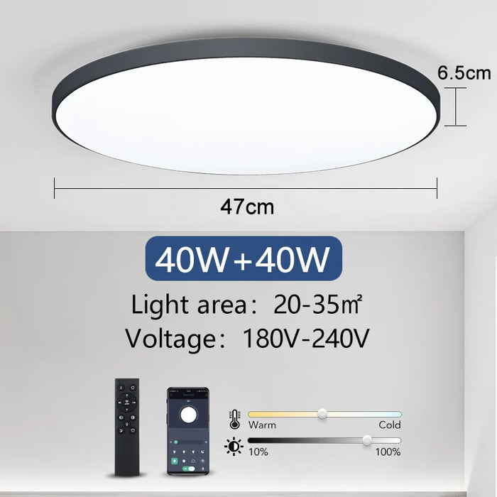 Smart LED Ceiling Light – APP & Remote Controlled Dimmable Modern Lamp