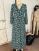 Women’s V-Neck Floral Maxi Dress – High-Waist Slit for Effortless Boho Chic - Samanta Factory
