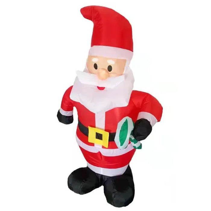 Inflatable Christmas Decoration – 3D PVC Santa Ornament with LED Lights