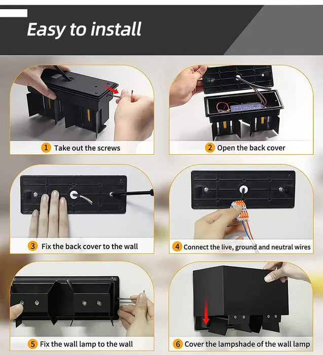 Outdoor LED Wall Light – Adjustable Beam IP65 Waterproof SF