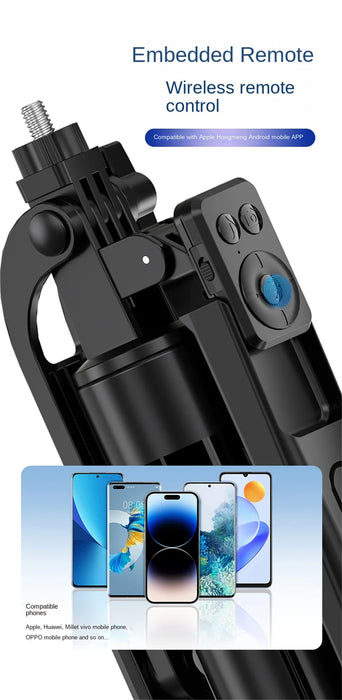 Bluetooth Selfie Stick Tripod – Lightweight 180cm Extendable with Remote for iOS & Android