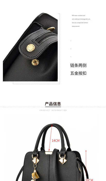 Women’s Large Capacity Boston Handbag – PU Leather Shoulder & Crossbody Tote Bag SF