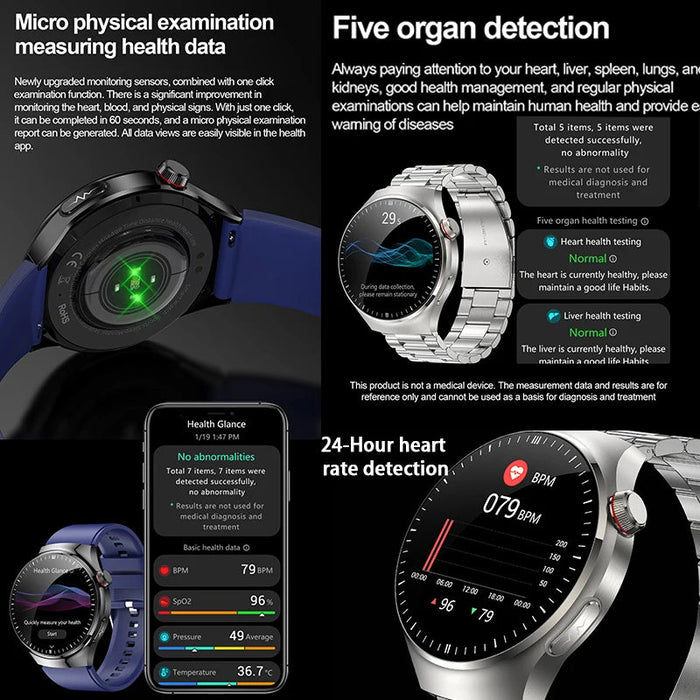 Health Smartwatch – Advanced ECG & Body Composition Analysis SF
