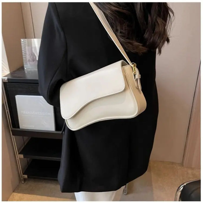 Women’s PU Saddle Bag – Stylish Hasp Closure & Interior Zipper Pocket - Samanta Factory
