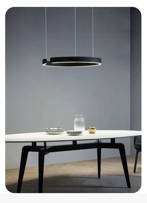C Ring LED Pendant Light – Dimmable Nordic Hanging Lamp for Dining & Bedroom Spaces - Samanta Factory