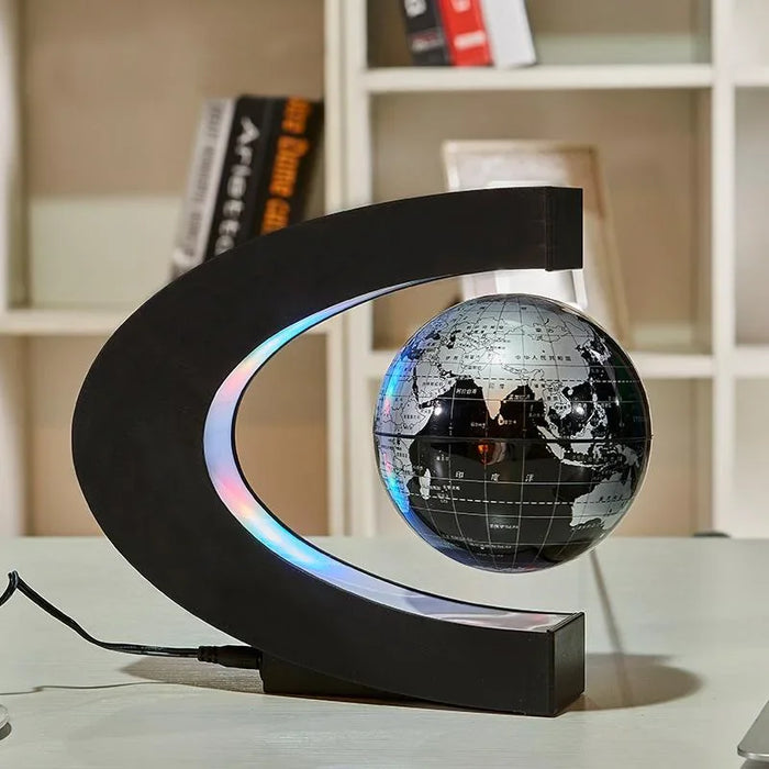 Magnetic Levitating Globe – 4-Inch Floating Earth with LED Light for Home & Office Decor