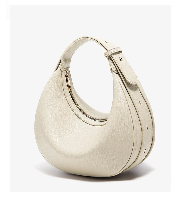 Chic Half-Moon Leather Handbag – Stylish Crossbody Bag for Women, Ideal Gift for Loved Ones - Samanta Factory