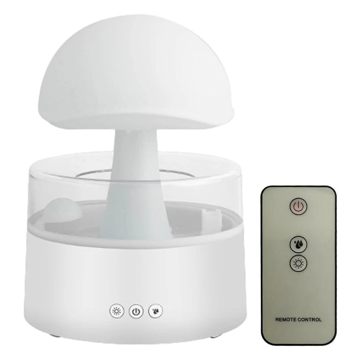 Mushroom Rain Cloud Humidifier – 7-Color LED & Aromatherapy Diffuser for Relaxation & Skin Hydration - Samanta Factory